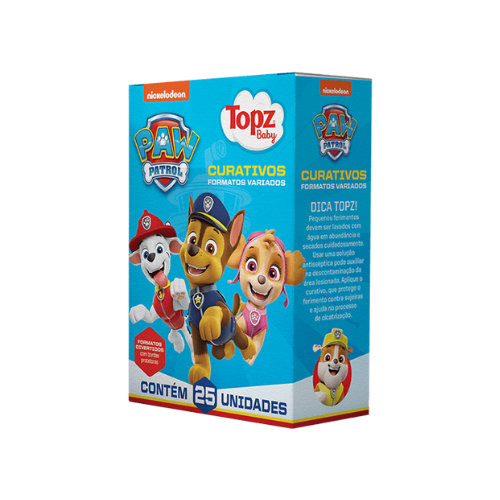 Band-aid Curativo Topz Baby Patrulha Canina 25 Unidades